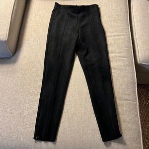 Zara Faux Suede Legging Black Size Small